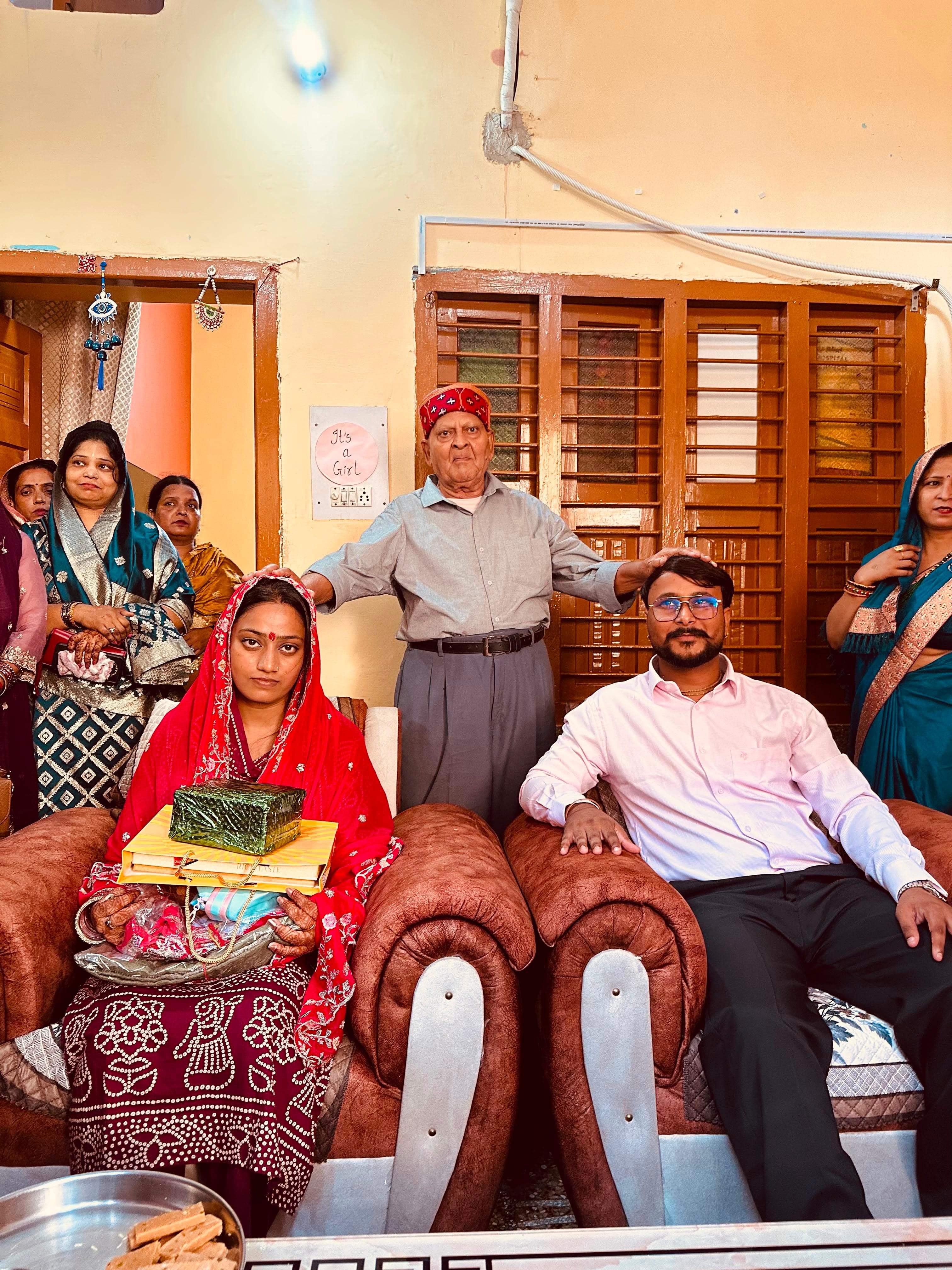 A blessing from my beloved grandfather, whose presence made this milestone even more meaningful. His smile and love are memories we'll cherish forever.