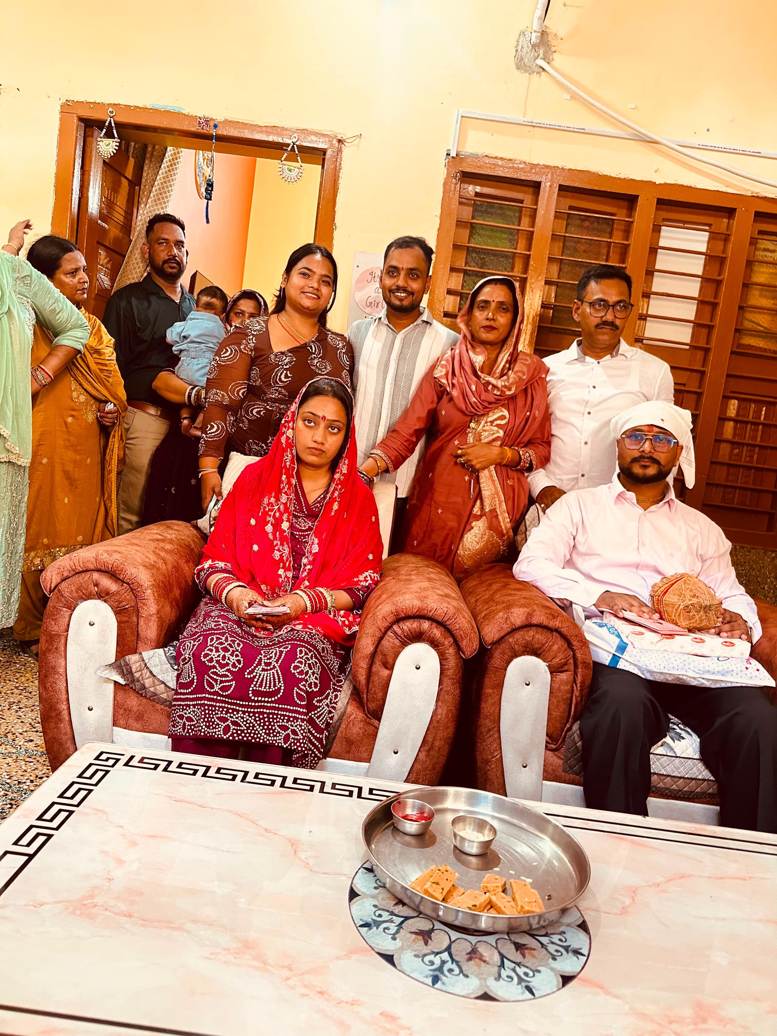 A beautiful memory with my second parents, whose warmth and heartfelt blessings welcomed me into their family and made this day even more special.